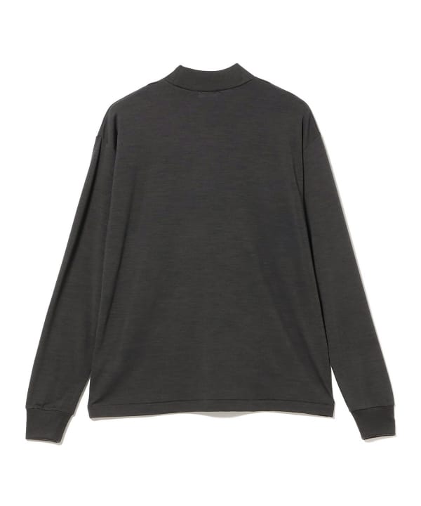 ウール ロングスリーブ モックネック Tシャツ