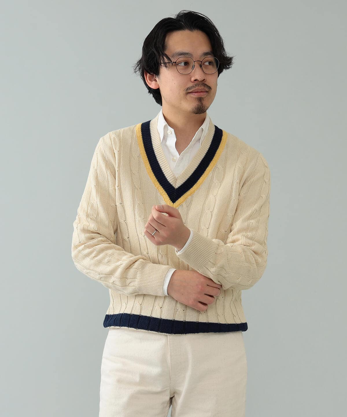 MORGANO × BEAMS F 別注 リネンコットン ニット - ニット