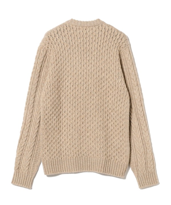 BEAMS F BEAMS / Cashmere cable crew neck knit (tops knit Johnstons