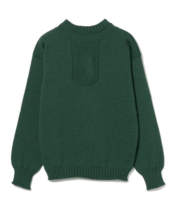 BEAMS F BEAMS WOOLENS × BEAMS F / Special order emblem crew neck