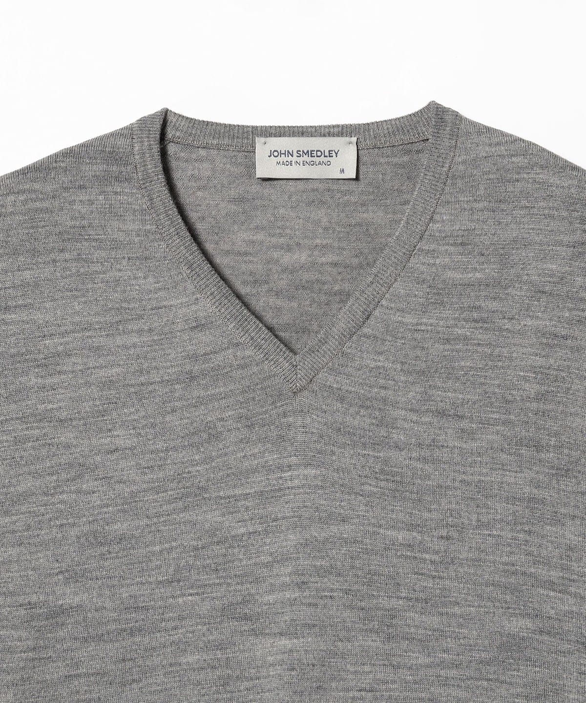 BEAMS F（ビームスF）JOHN SMEDLEY / PACKHAM 30ゲージ Vネックニット 