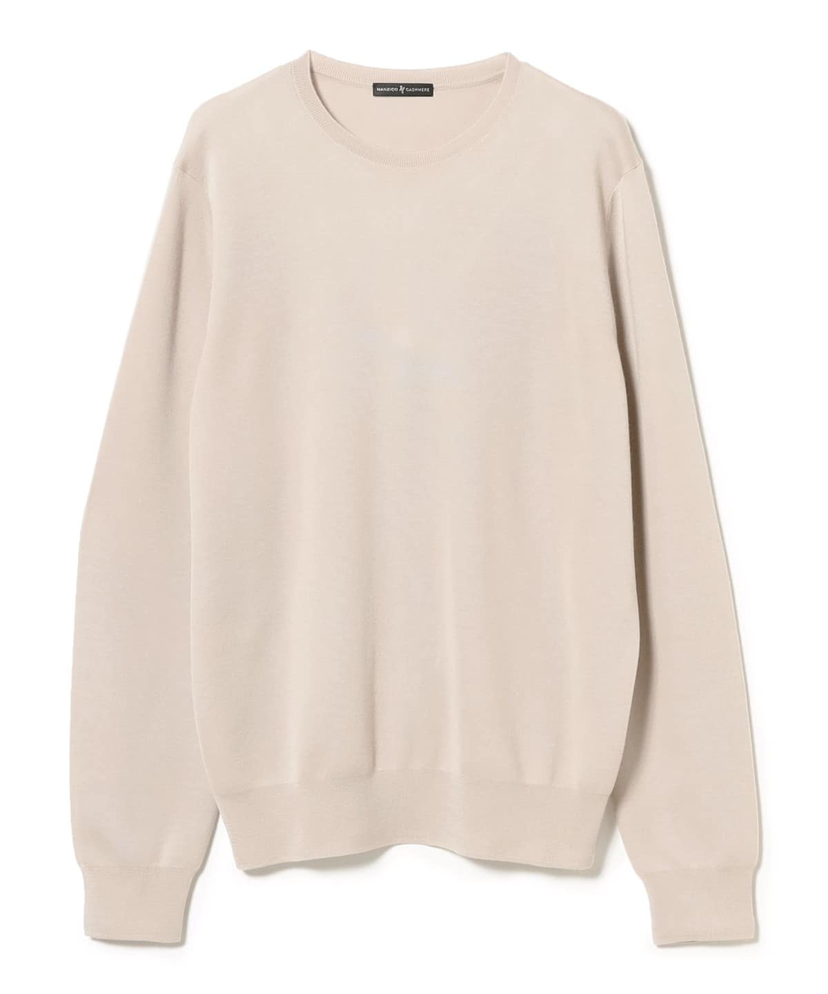 MANRICO CASHMERE / スーパーカシミヤ クルーネックニット トップス MEN WHITE SAND M MANRICO CASHMERE / スーパーカシミヤ クルーネックニット トップス MEN WHITE SAND M