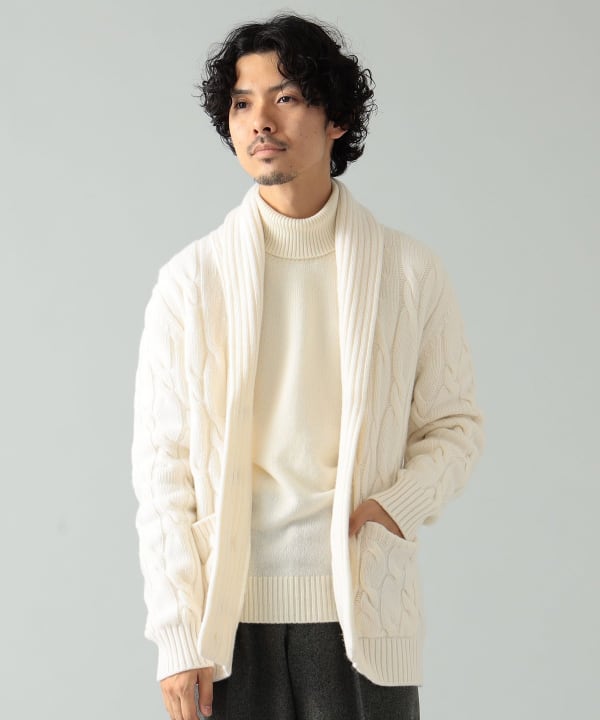 BEAMS F（ビームスF）BAFY × BEAMS F / 別注 ケーブル ショールカラー