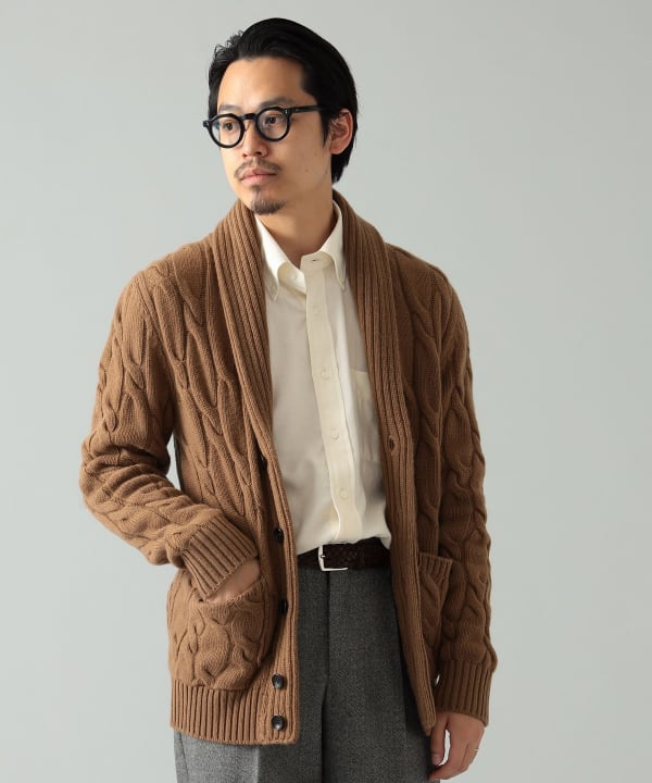 新品】BAFY × BEAMS F 別注 ショールカラー カーディガン-