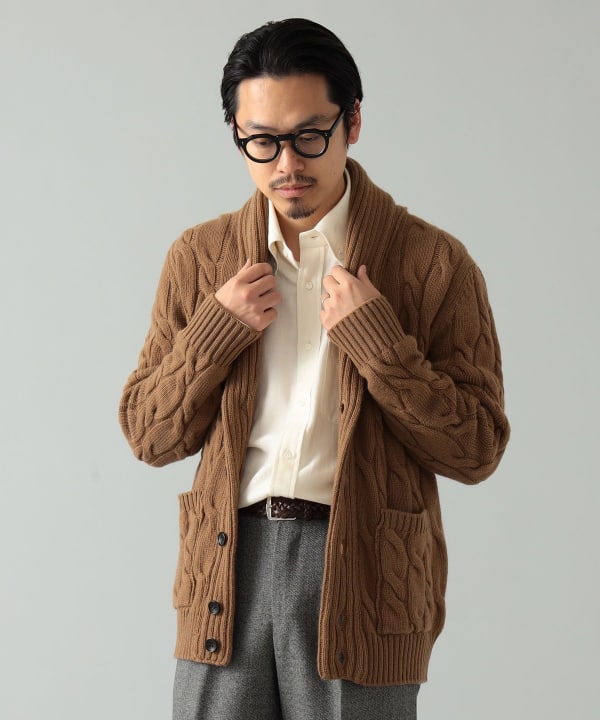 BEAMS F（ビームスF）BAFY × BEAMS F / 別注 ケーブル ショールカラー