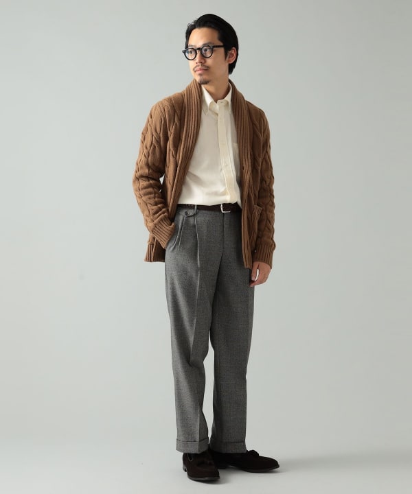 BEAMS F（ビームスF）BAFY × BEAMS F / 別注 ケーブル ショールカラー