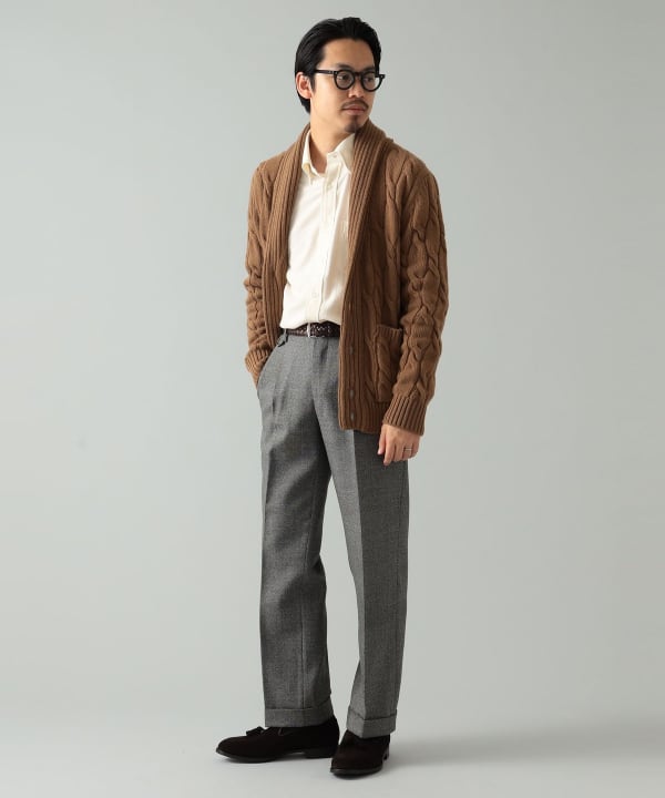 BEAMS F（ビームスF）BAFY × BEAMS F / 別注 ケーブル ショールカラー