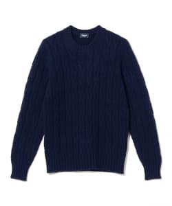 DRUMOHR / カシミヤ 5ゲージ ケーブル クルーネックニット