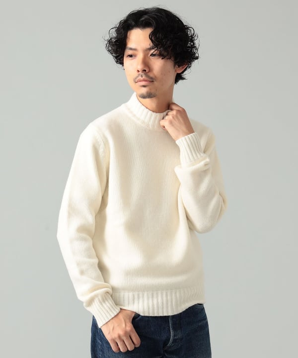 MORGANO × BEAMS F / 別注 5ゲージ モックネックニット-