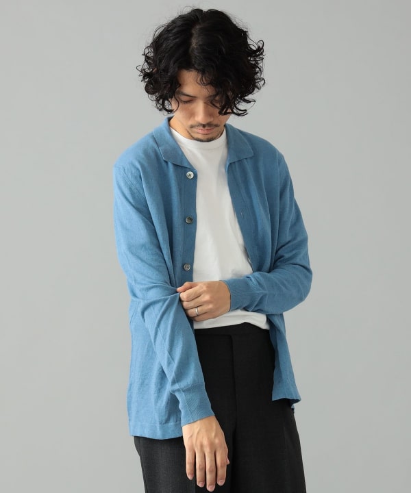 BEAMS F（ビームスF）MORGANO × BEAMS F / 別注 リネンコットン シャツ 