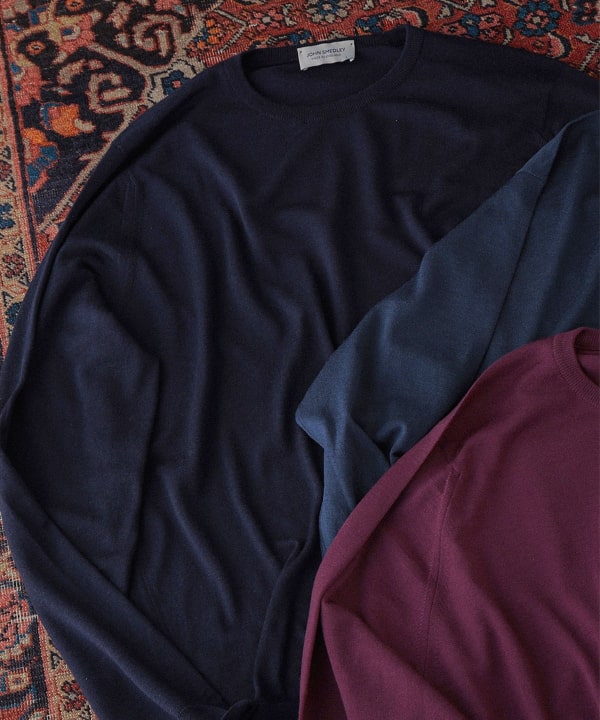 BEAMS F（ビームスF）JOHN SMEDLEY / SCANLAN 30ゲージ クルー
