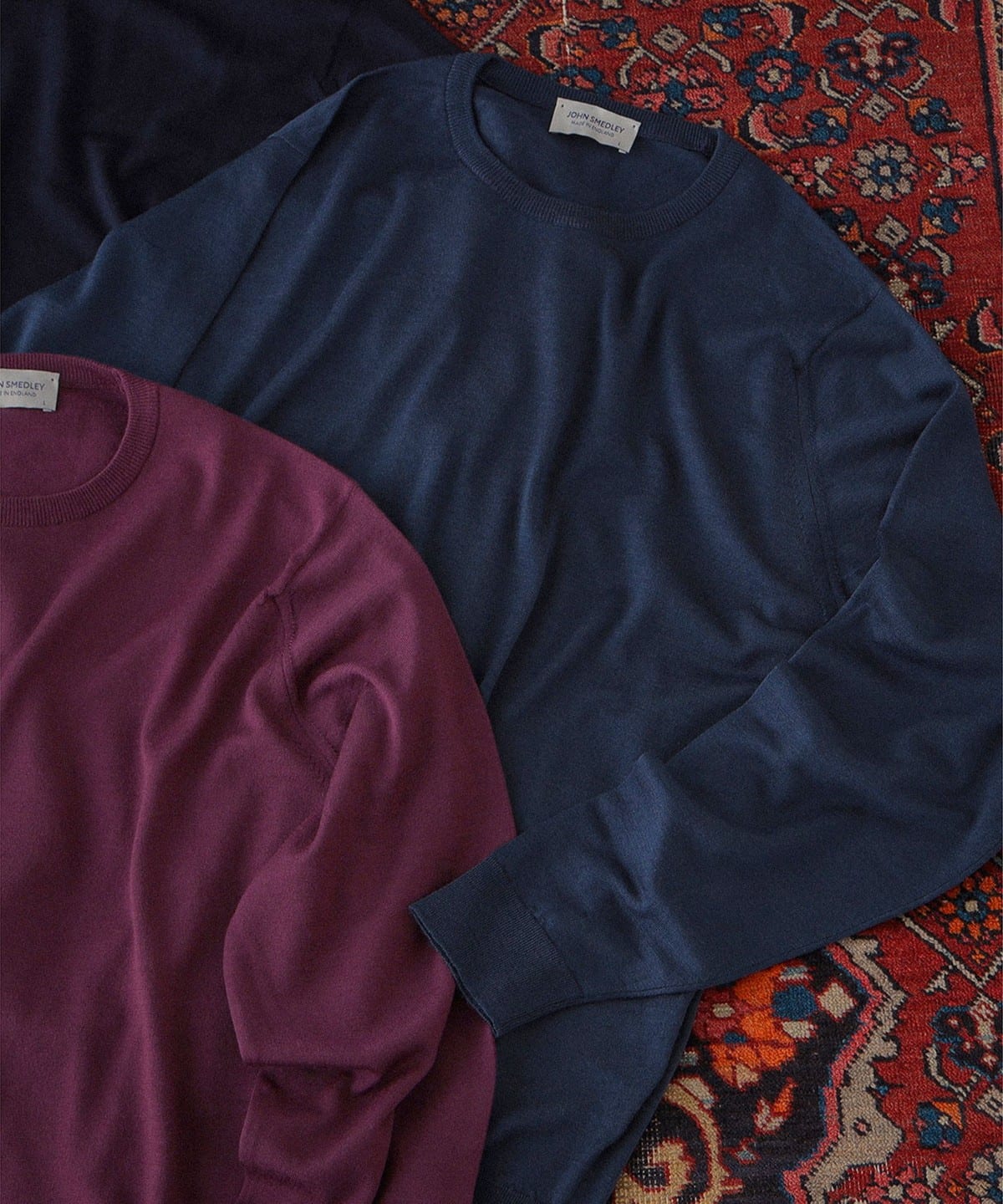 JOHN SMEDLEY ジョン スメドレー / SCANLAN 30ゲージ クルーネックニット トップス MEN SMOKE BLUE S JOHN SMEDLEY ジョン スメドレー / SCANLAN 30ゲージ クルーネックニット トップス MEN SMOKE BLUE S