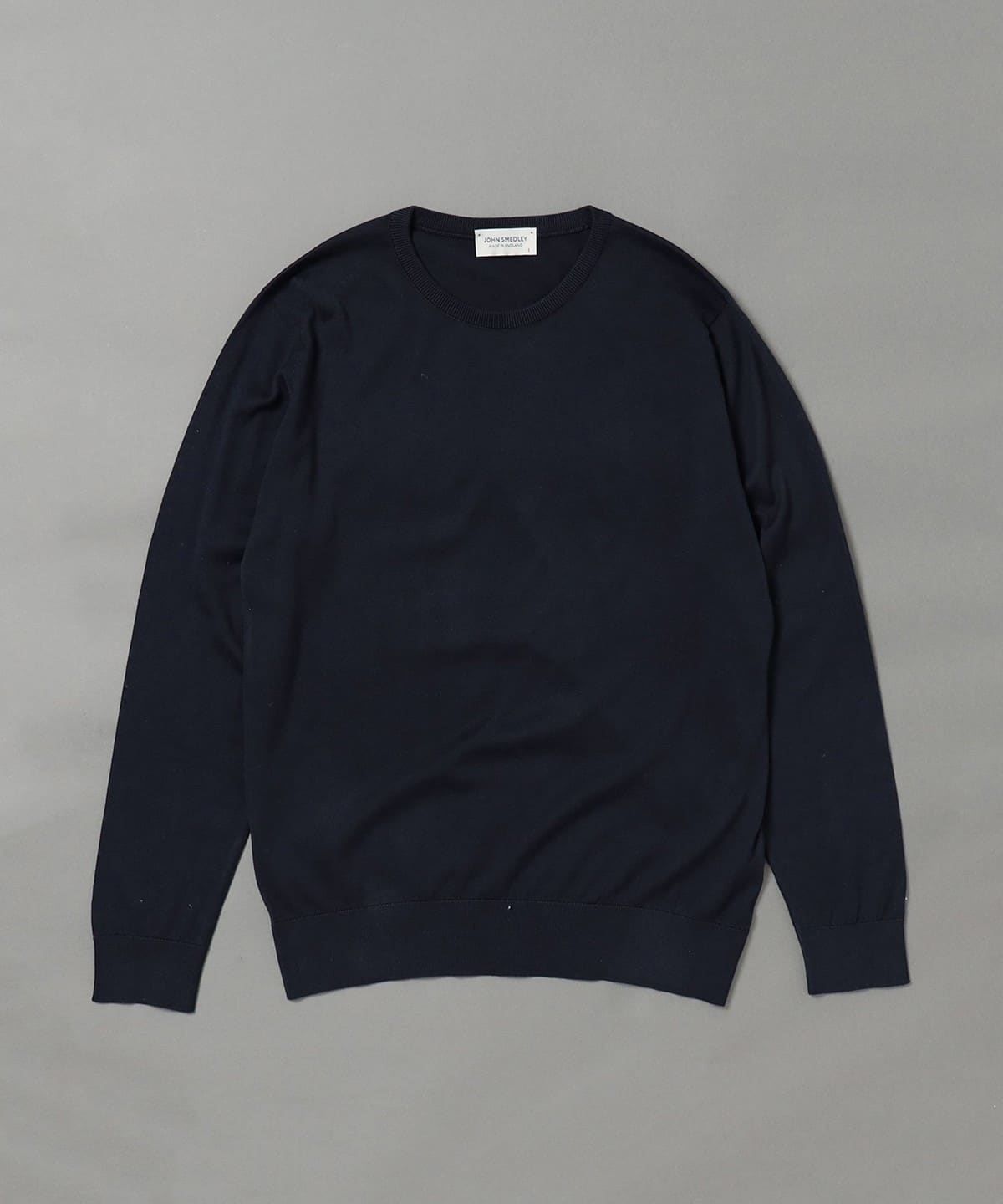 JOHN SMEDLEY ジョン スメドレー / DAVID 30ゲージ コットン クルーネックニット トップス MEN NAVY L JOHN SMEDLEY ジョン スメドレー / DAVID 30ゲージ コットン クルーネックニット トップス MEN NAVY L