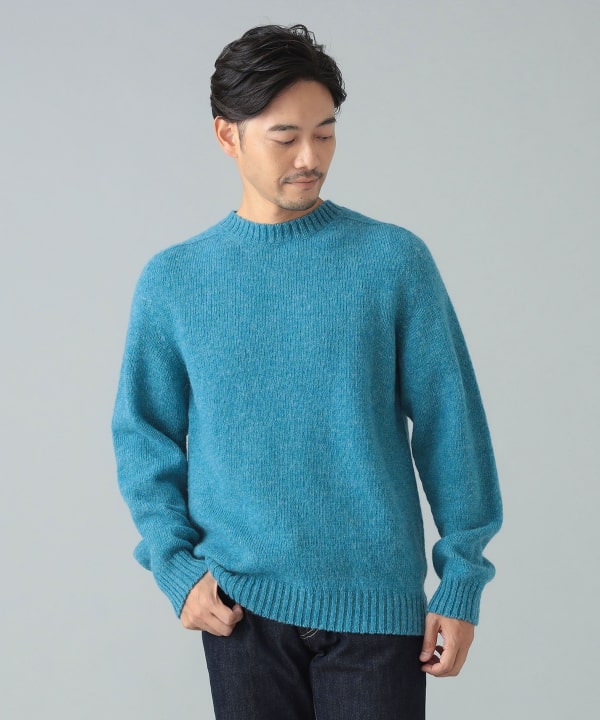 BEAMSF セーター ニット メランジ シェットランド ニット BEAMS F セーター ニット メランジ シェットランド クルーネックニット