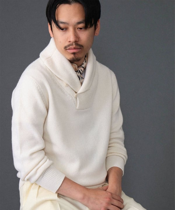 BEAMS F（ビームスF）BAFY / 別注 ウール プルオーバー ショール