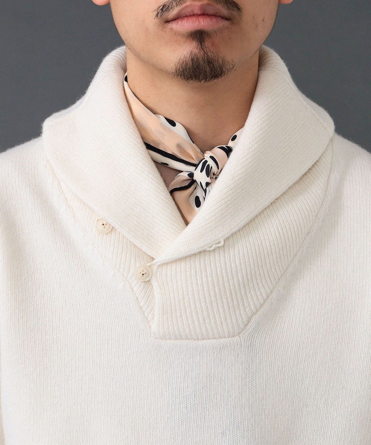 BEAMS F（ビームスF）BAFY / 別注 ウール プルオーバー ショール