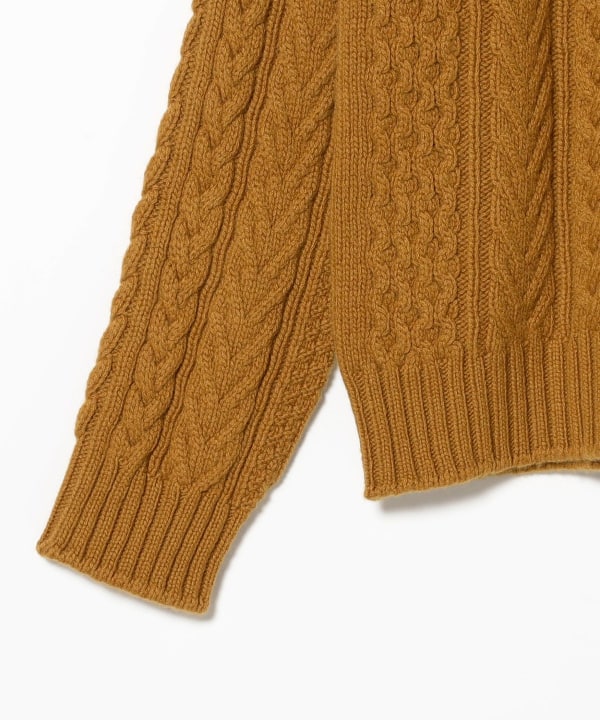 BEAMS F（ビームスF）Johnstons of Elgin / カシミヤ ケーブル クルー