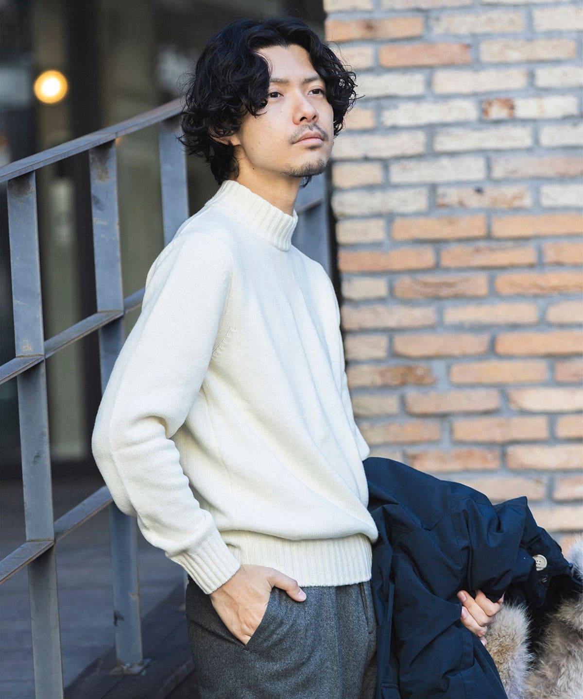 MORGANO セーター ニット 「別注」MORGANO / 21ゲージ モック
