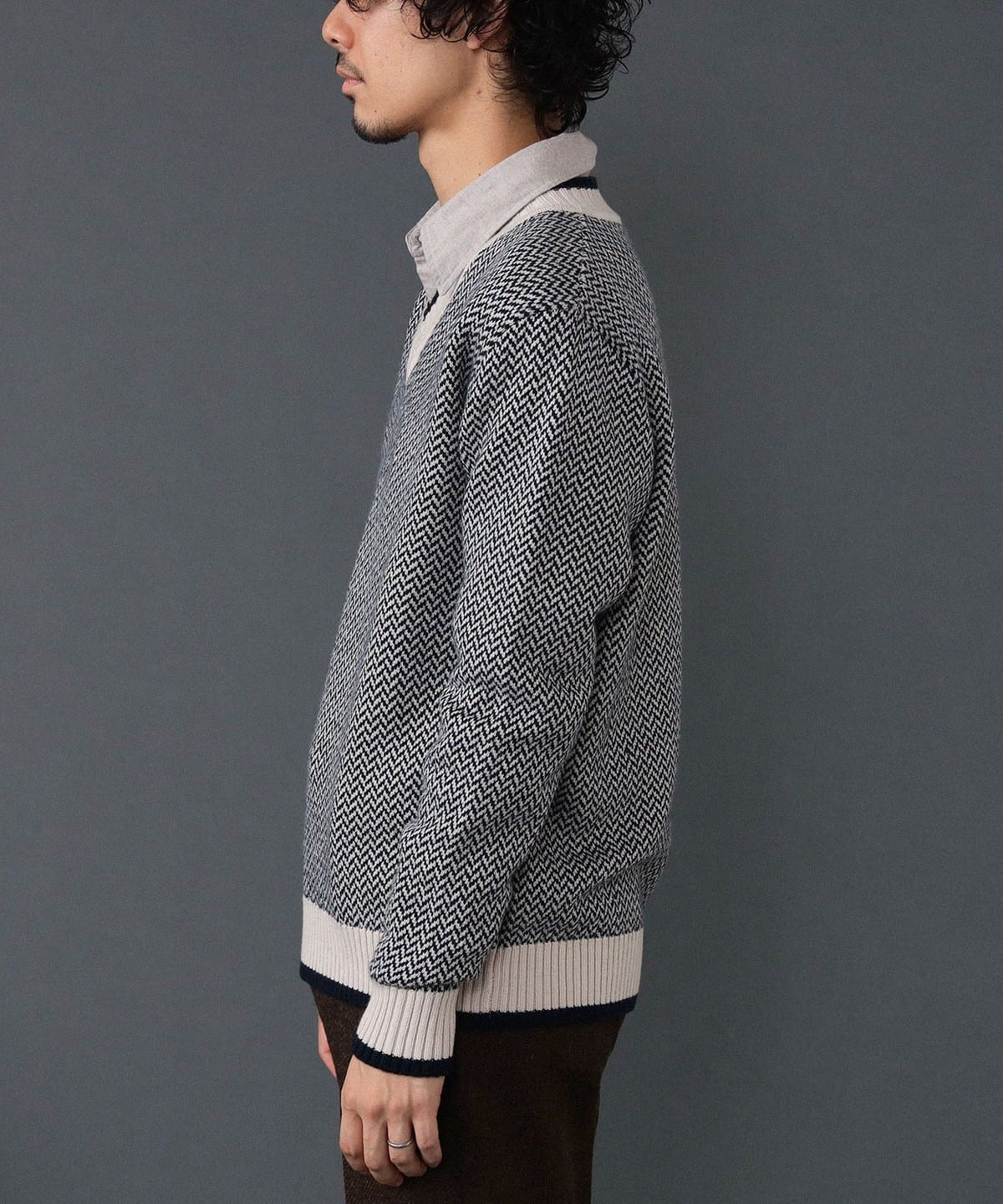 BEAMS F（ビームスF）【別注】MORGANO / ウール ヘリンボーン