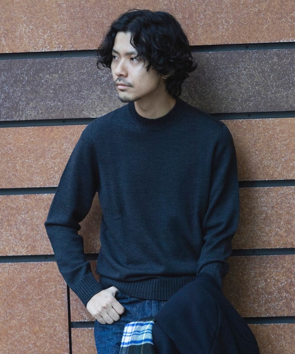 【別注】DRUMOHR×BEAMS F 8ゲージタートルネックニット　ネイビー BEAMS F（ビームスF）【別注】DRUMOHR / 8ゲージ タートルネックニット