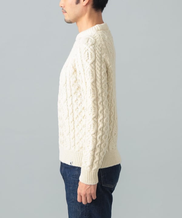 BEAMS F（ビームスF）PEREGRINE / アランケーブル クルーネックニット