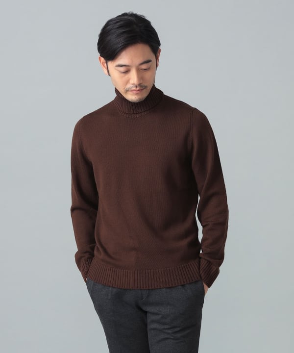 BEAMS F（ビームスF）DRUMOHR / 8ゲージ タートルネックニット