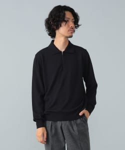 【別注】LORENZONI / ハーフジップ ウール ニットポロ