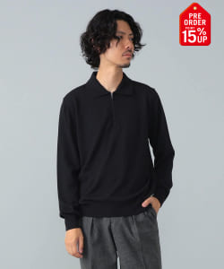 【+15%ポイントUP】【別注】LORENZONI / ハーフジップ ウール ニットポロ