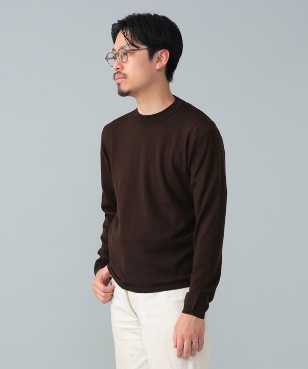 【別注】LORENZONI / 羊毛高領針織衫 模特兒：身高175公分 尺寸：48