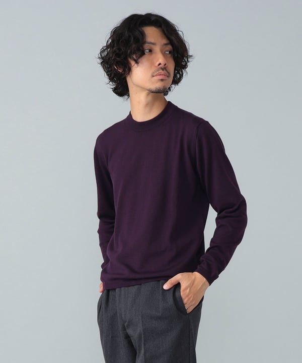 BEAMS F イタリア製 コットンニット ネイビー サイズ50 メンズ BEAMS F（ビームスF）のメンズのニット・セーター通販アイテム