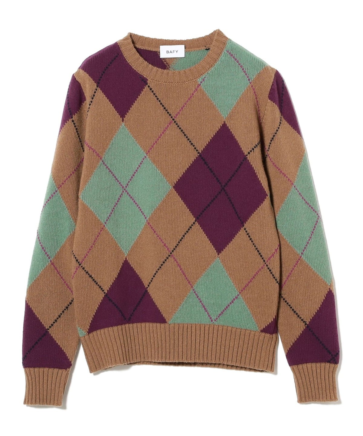 BEAMS F（ビームスF）【別注】BAFY / ウール アーガイル ニット