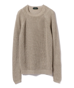 ▲ZANONE / リネンラグランスリーブクルーネックニット