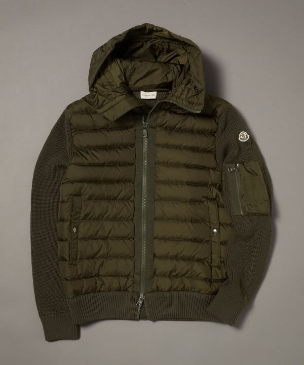 BEAMS F（ビームスF）MONCLER / MAGLIONE ニット×ナイロン ダウン ...