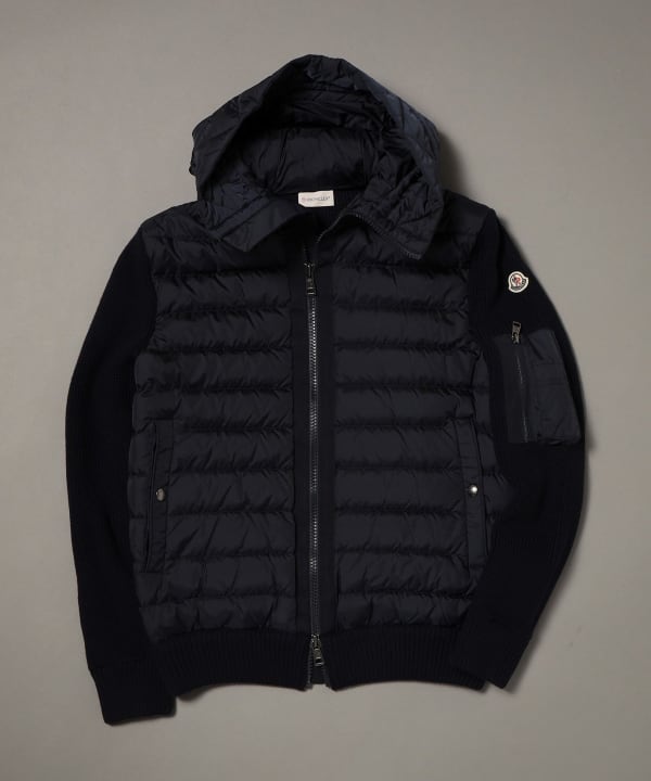 MONCLER モンクレール　ナイロン　ニット　ジャケット着丈56cm