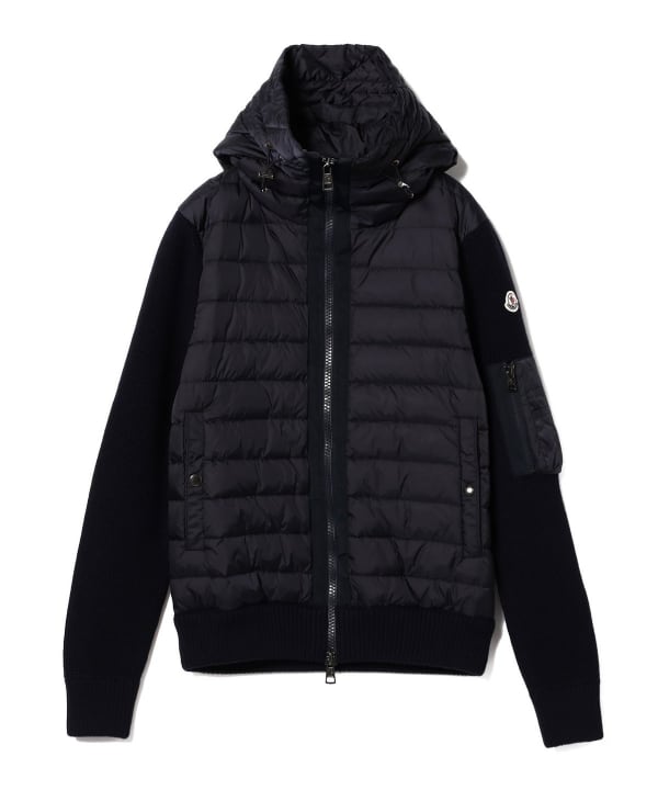 BEAMS F（ビームスF）MONCLER / MAGLIONE ニット×ナイロン ダウン