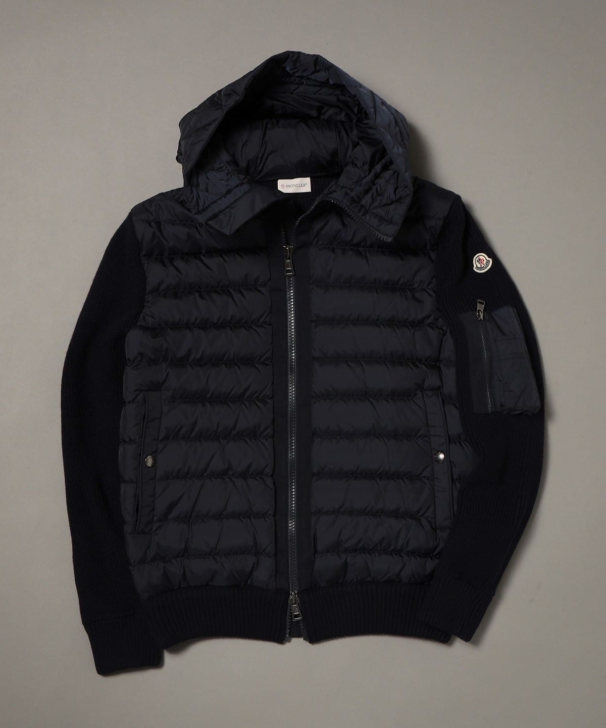 MONCLER   MAGLIONE ニット x ナイロン　ダウンパーカ