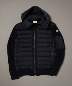 MONCLER / MAGLIONE ニット×ナイロン ダウンパーカ