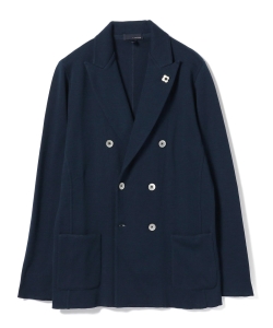 ▲LARDINI / ミラノリブ 6ボタンダブル ニットジャケット