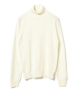 ▲BEAMS F / 21ゲージ メリノウール タートルネック ニット