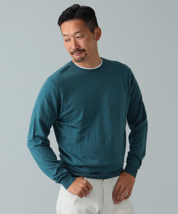 美品/BEAMS F別注】JOHN SMEDLEY クルーネック S-