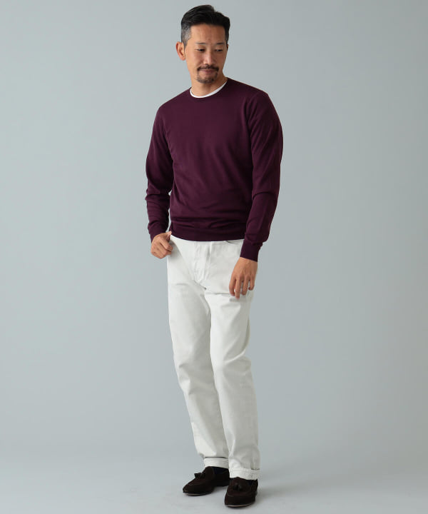 BEAMS F（ビームスF）JOHN SMEDLEY / KERSHAW 30ゲージ クルーネック