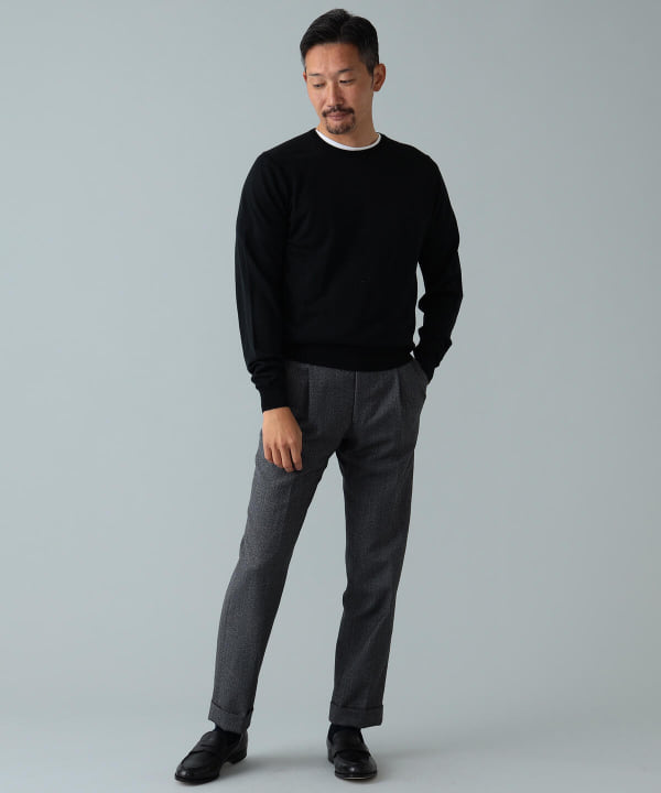 BEAMS F（ビームスF）JOHN SMEDLEY / KERSHAW 30ゲージ クルーネック