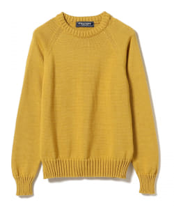 ▲GUERNSEY WOOLLENS / 別注 コットン クルーネックニット