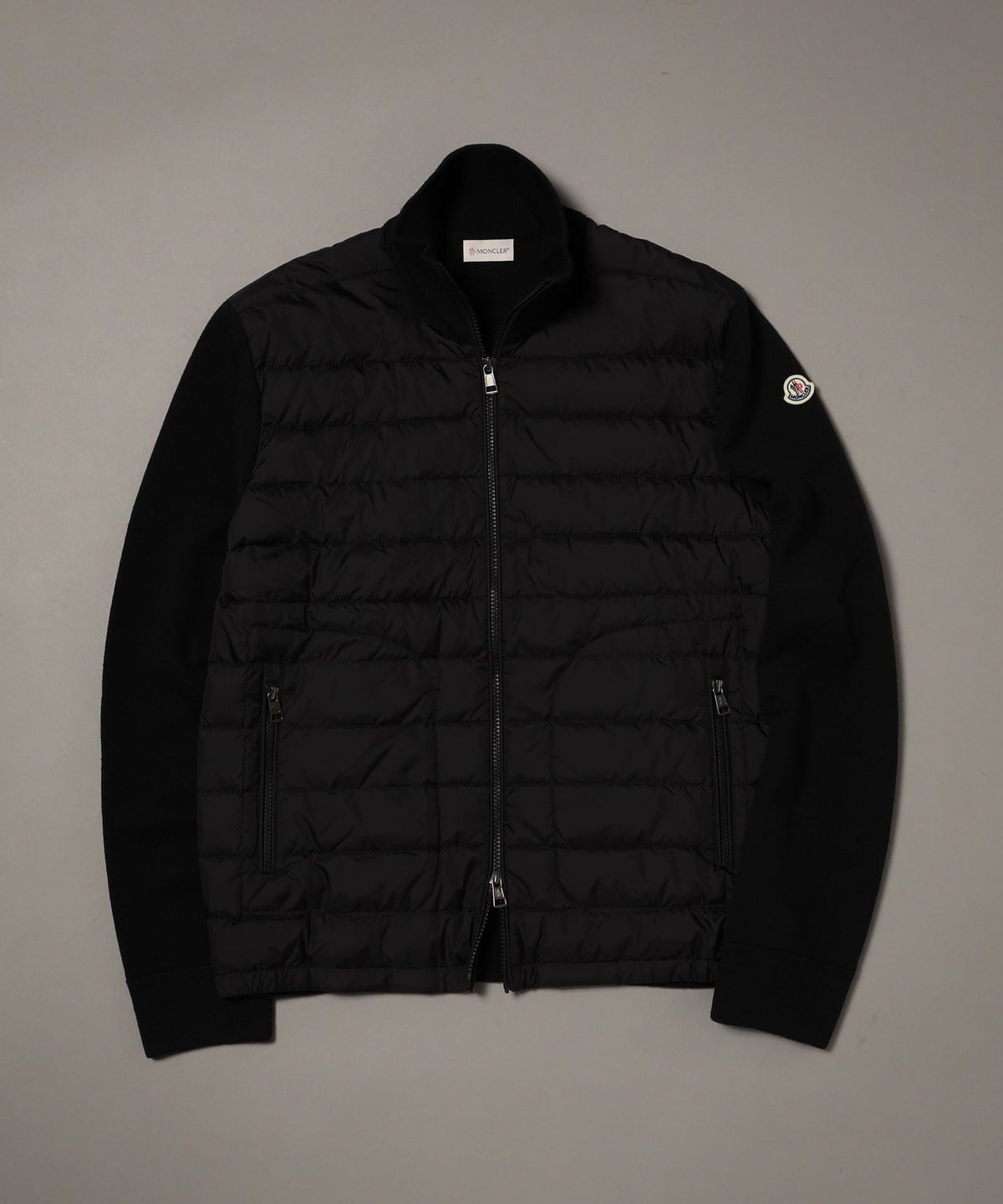 BEAMS F（ビームスF）MONCLER / ニット×ナイロン ダウン