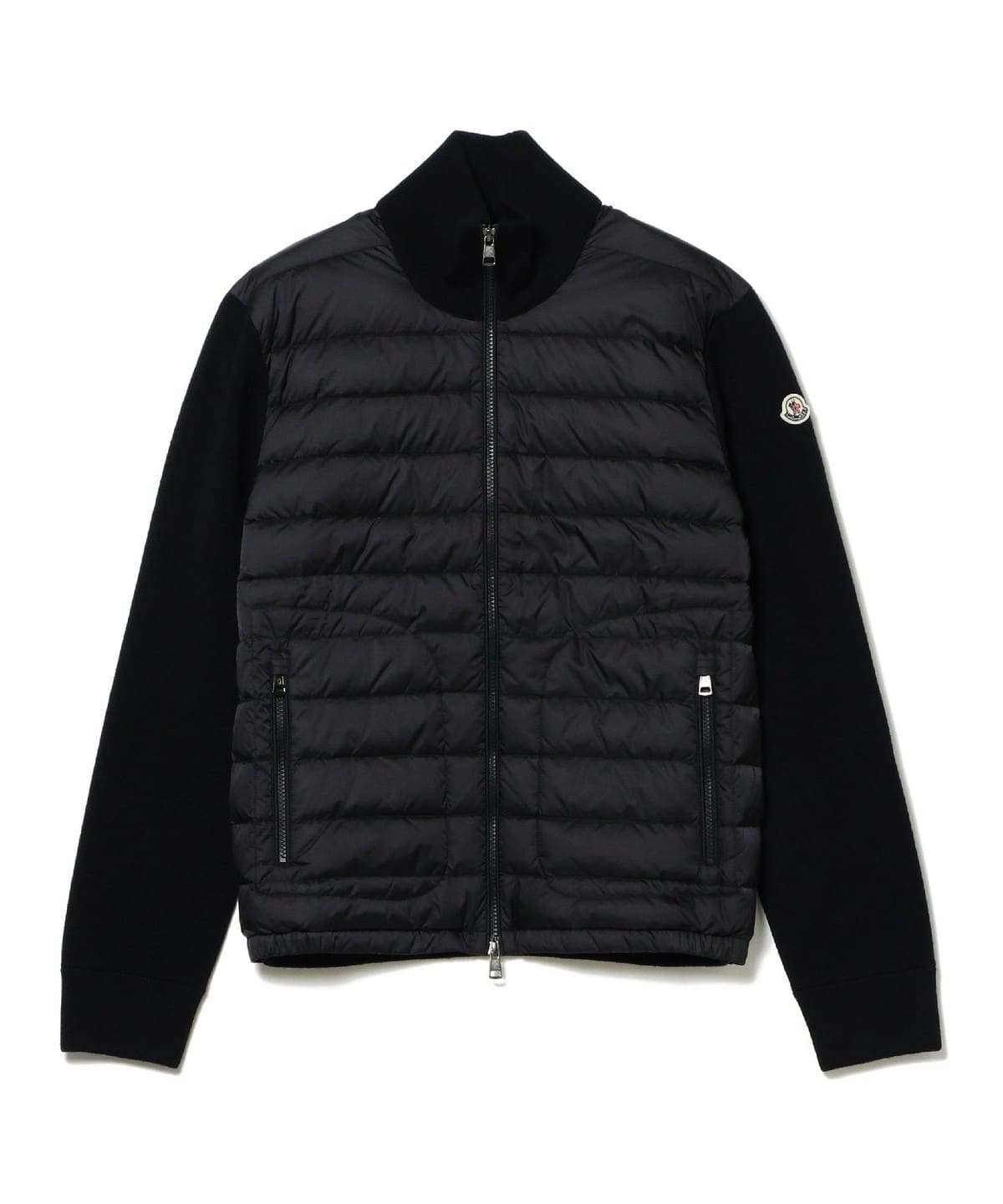 BEAMS F（ビームスF）MONCLER / ニット×ナイロン ダウンカーディガン ...