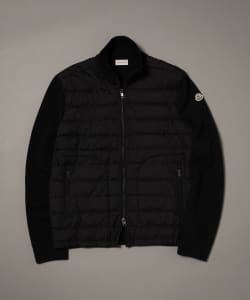 BEAMS F（ビームスF）MONCLER / ニット×ナイロン ダウンカーディガン