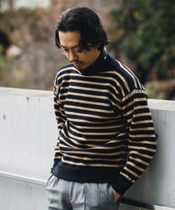 GUERNSEY WOOLENS × BEAMS F / 別注 ボーダーニット