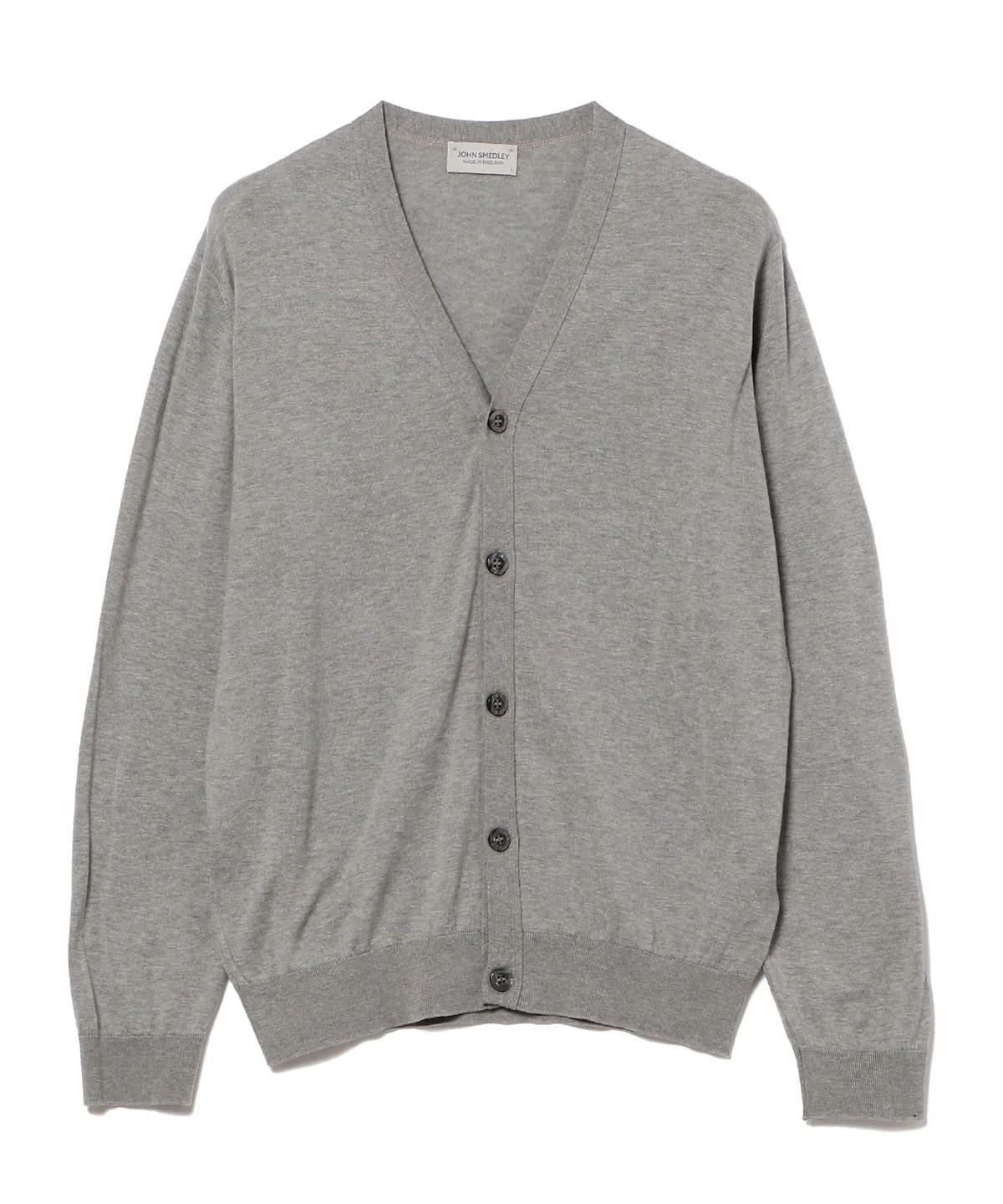 【美品】JOHN SMEDLEY カーディガン シーアイランドコットン 黄 M