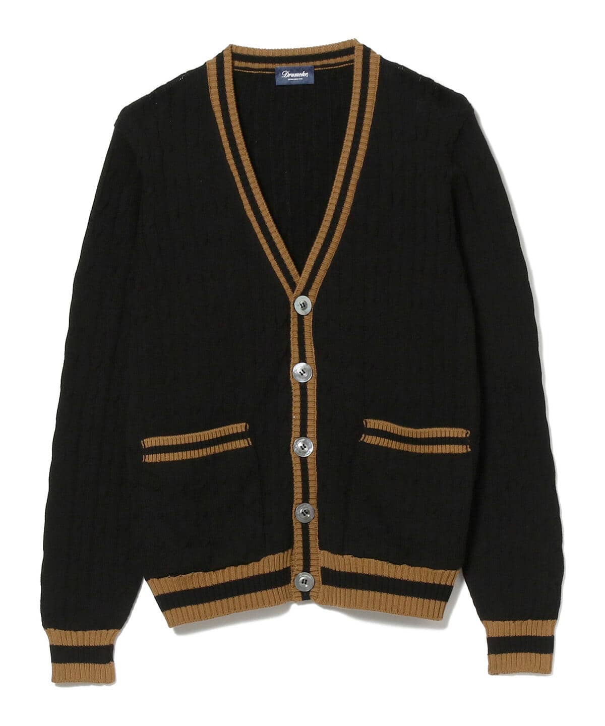 [Outlet] DRUMOHR × BEAMS F / Special order cable line cardigan