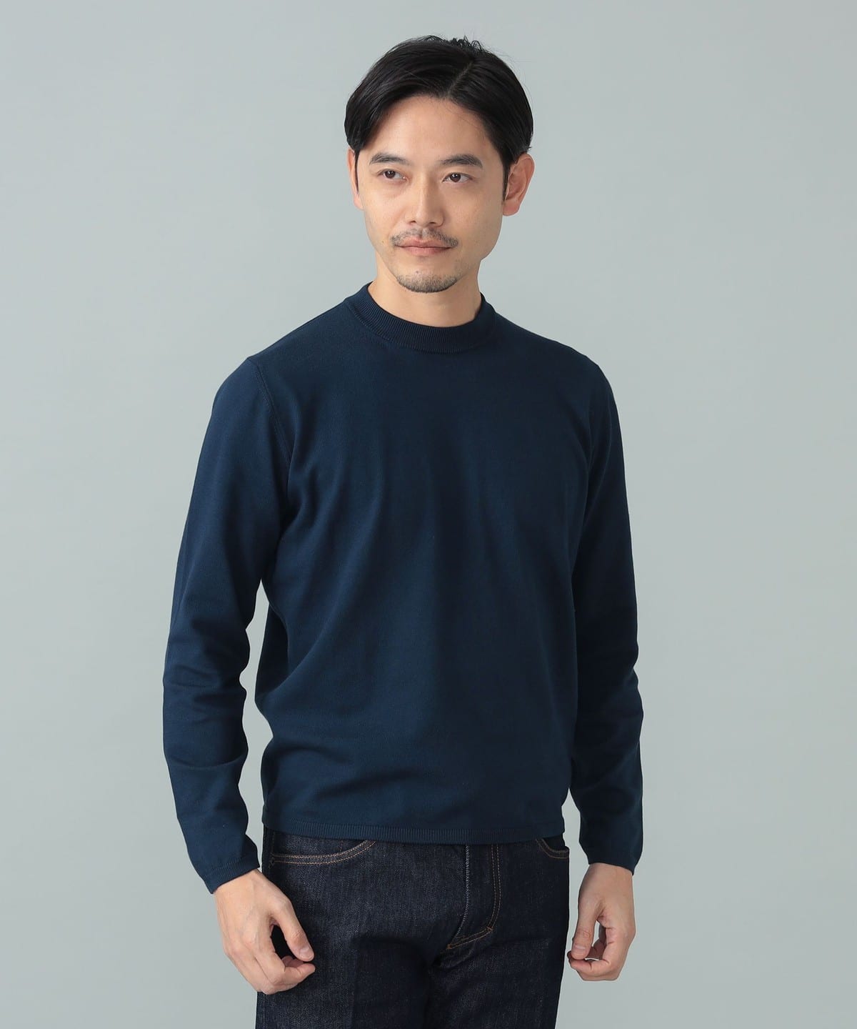 【未使用】LORENZONI コットンニット 黒 BEAMS F別注 M相当 改良を加え帰ってきたイタリア仕立ての別注ニット＜LORENZONI